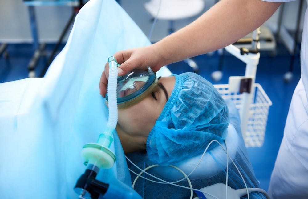 Patient under anesthesia